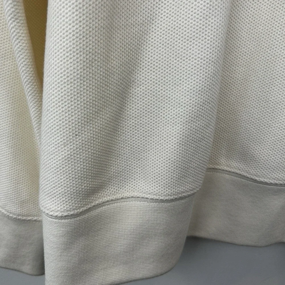 Daniel Cremieux Signature Sweater Mens XL 1/4 Zip Ivory Casual Resort Golf Vaca